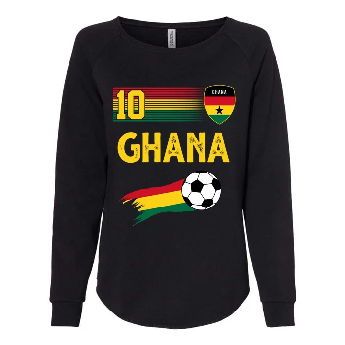 Ghana Soccer Ghanain Football Retro 10 Womens California Wash Sweatshirt