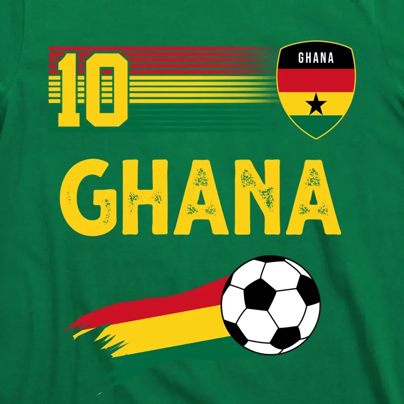 Ghana Soccer Ghanain Football Retro 10 T-Shirt