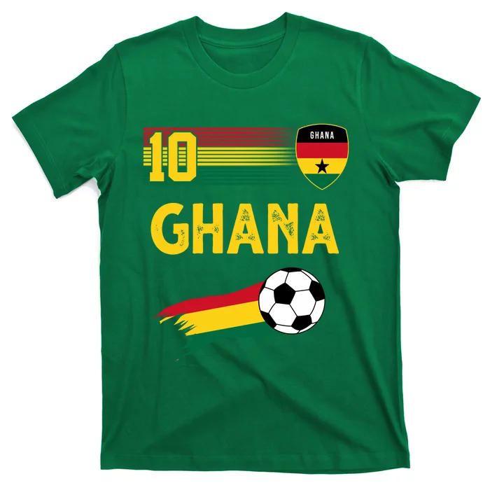 Ghana Soccer Ghanain Football Retro 10 T-Shirt