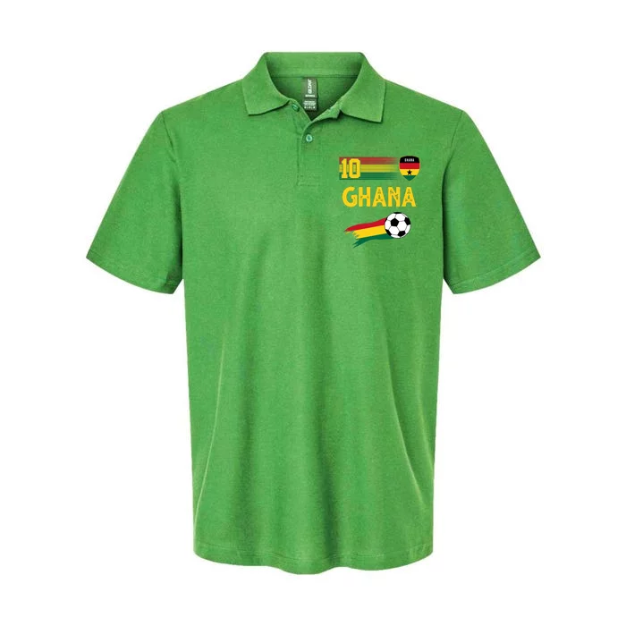 Ghana Soccer Ghanain Football Retro 10 Softstyle Adult Sport Polo