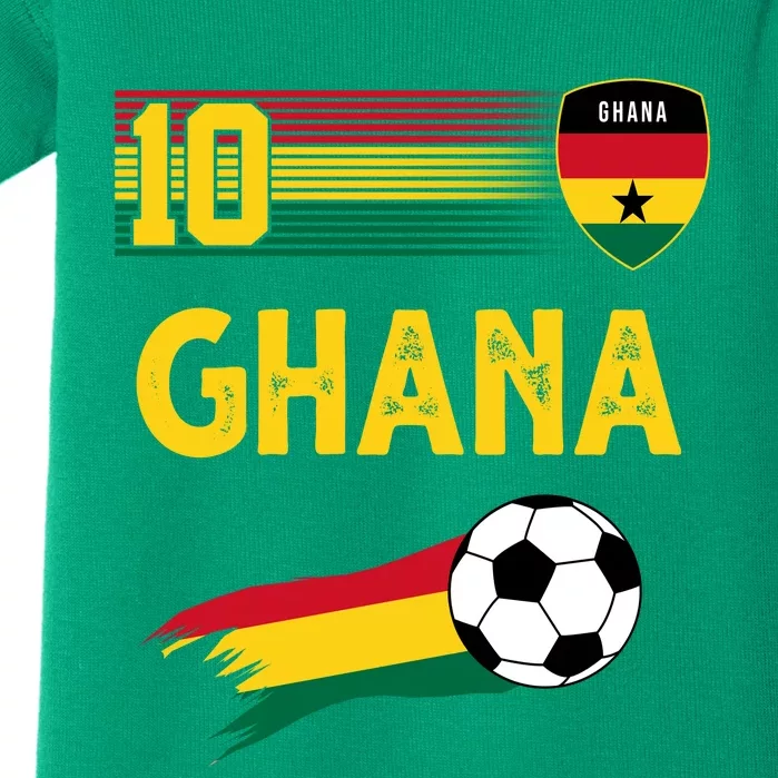 Ghana Soccer Ghanain Football Retro 10 Baby Bodysuit