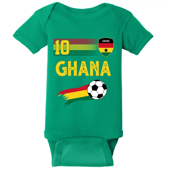 Ghana Soccer Ghanain Football Retro 10 Baby Bodysuit