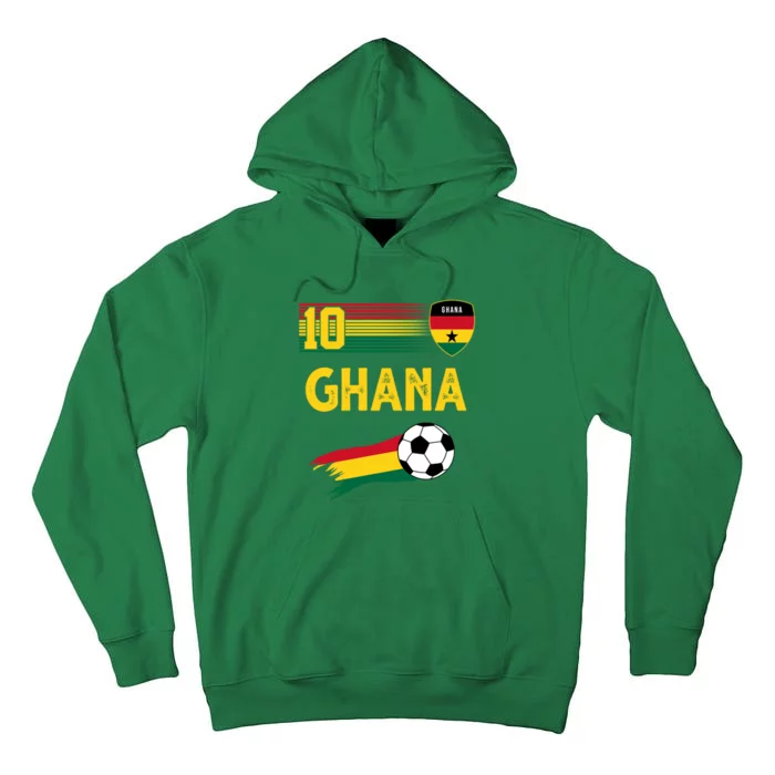 Ghana Soccer Ghanain Football Retro 10 Tall Hoodie