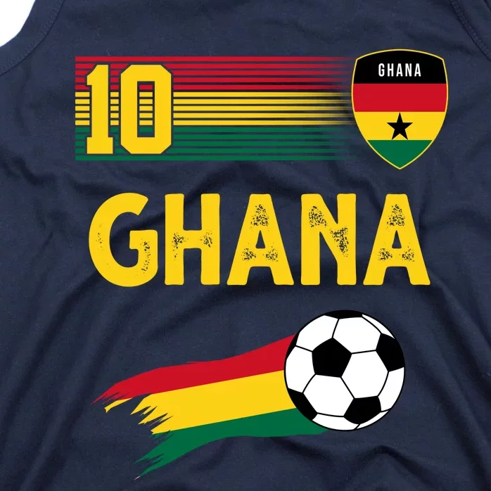 Ghana Soccer Ghanain Football Retro 10 Tank Top