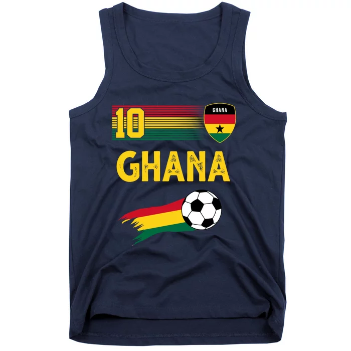 Ghana Soccer Ghanain Football Retro 10 Tank Top