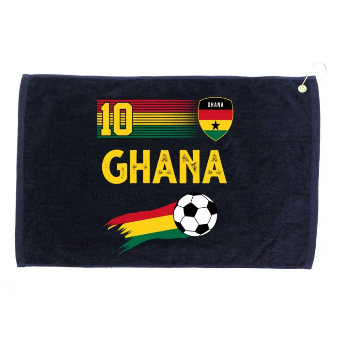 Ghana Soccer Ghanain Football Retro 10 Grommeted Golf Towel