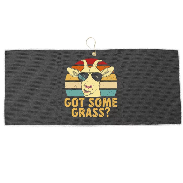 Goat Some Grass Funny Goat Farmer Large Microfiber Waffle Golf Towel