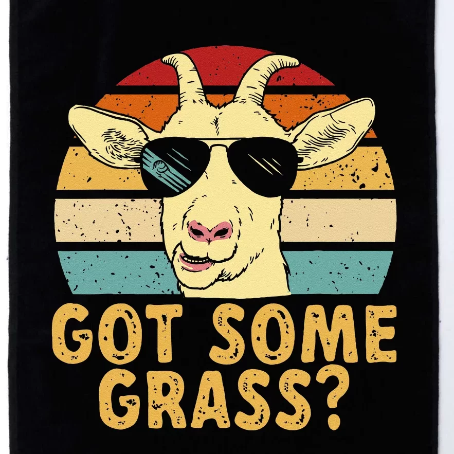 Goat Some Grass Funny Goat Farmer Platinum Collection Golf Towel