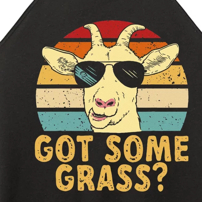 Goat Some Grass Funny Goat Farmer Women’s Perfect Tri Rocker Tank