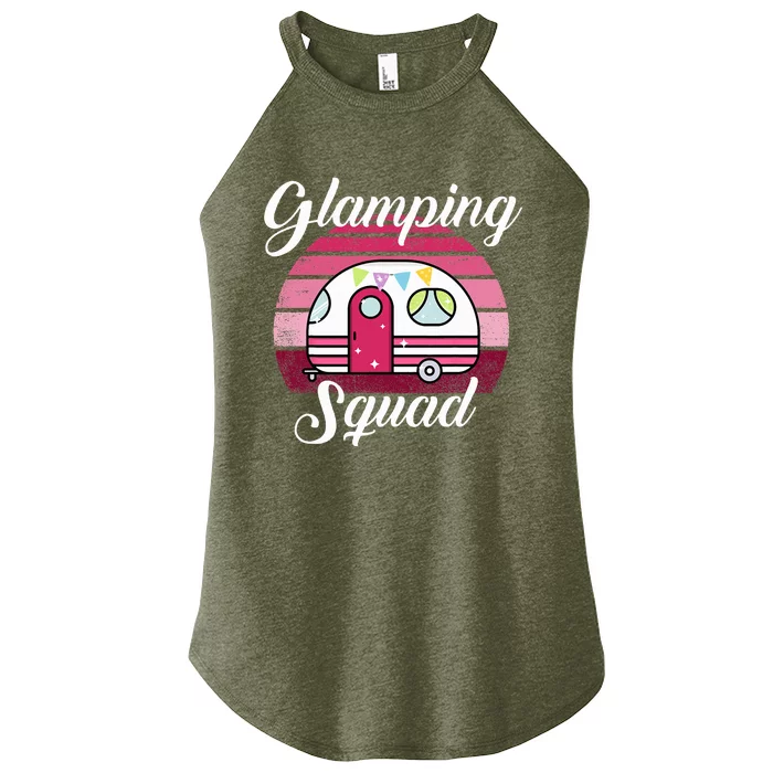 Glamping Squad Glamping Party RV Motorhome Camping Women’s Perfect Tri Rocker Tank