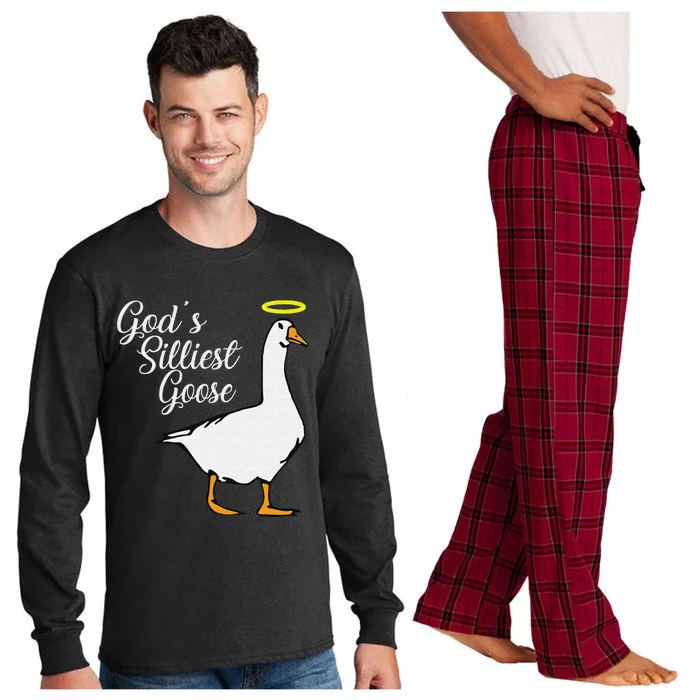 God's Silliest Goose God's Silliest Goose Duck Funny Long Sleeve Pajama Set