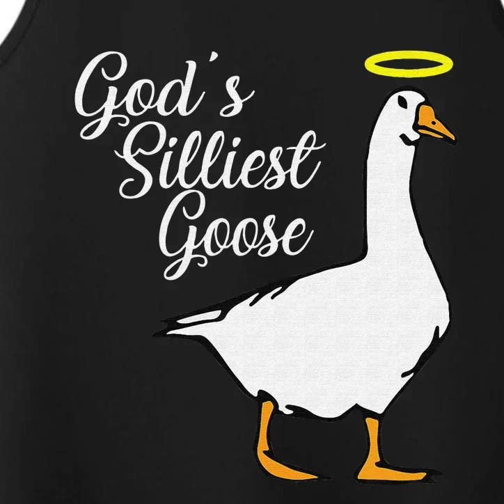 God's Silliest Goose God's Silliest Goose Duck Funny Performance Tank