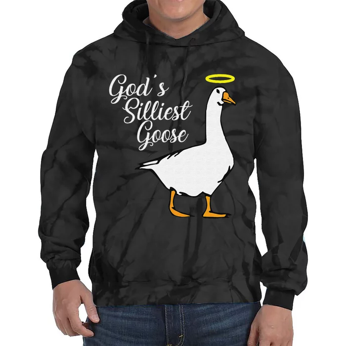 God's Silliest Goose God's Silliest Goose Duck Funny Tie Dye Hoodie