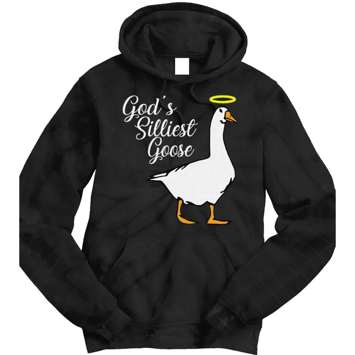 God's Silliest Goose God's Silliest Goose Duck Funny Tie Dye Hoodie