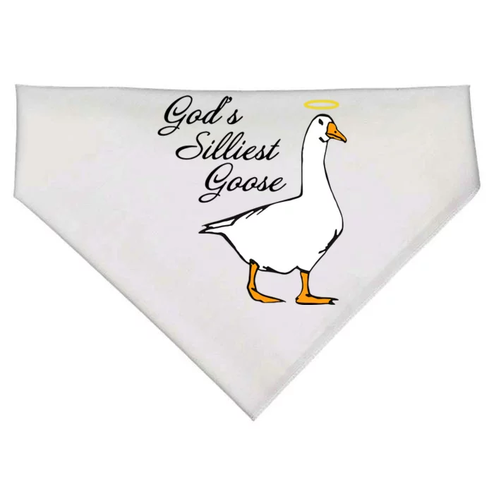 God's Silliest Goose Funny Goose Lover Sarcasm USA-Made Doggie Bandana