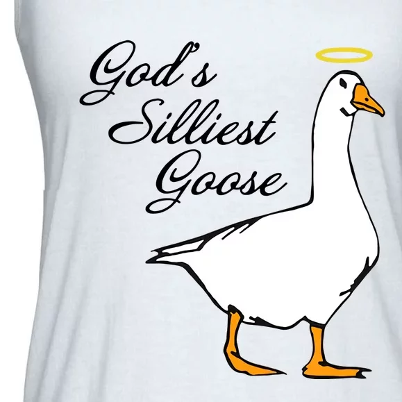 God's Silliest Goose Funny Goose Lover Sarcasm Ladies Essential Flowy Tank