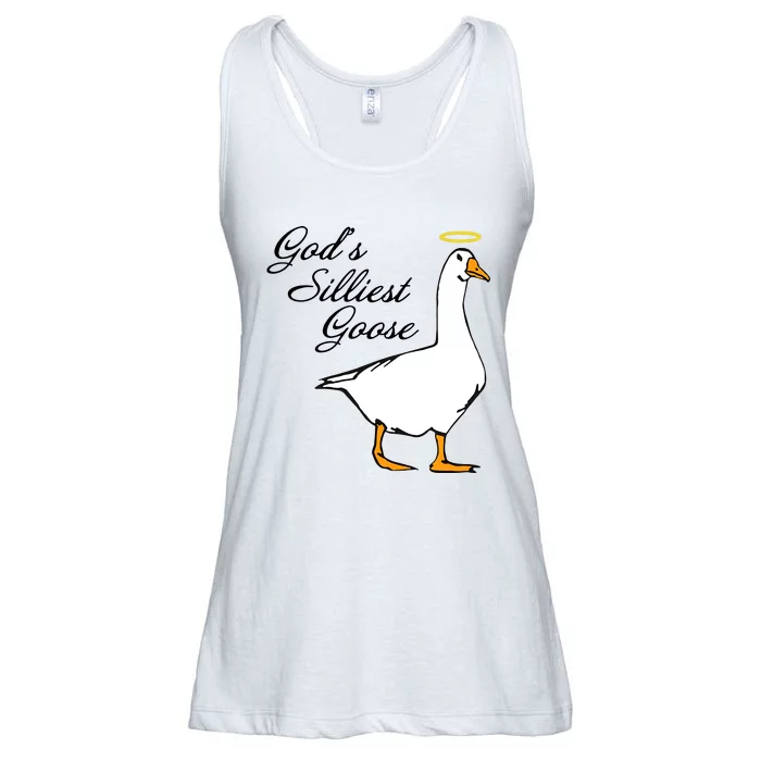 God's Silliest Goose Funny Goose Lover Sarcasm Ladies Essential Flowy Tank