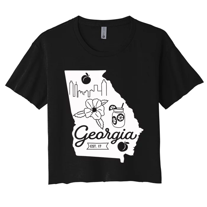 Georgia State Women's Crop Top Tee