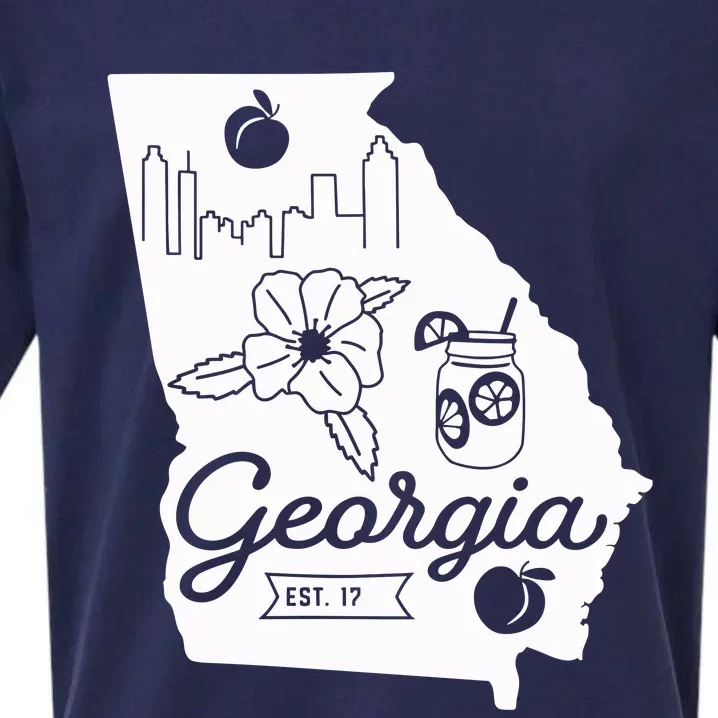 Georgia State Sueded Cloud Jersey T-Shirt