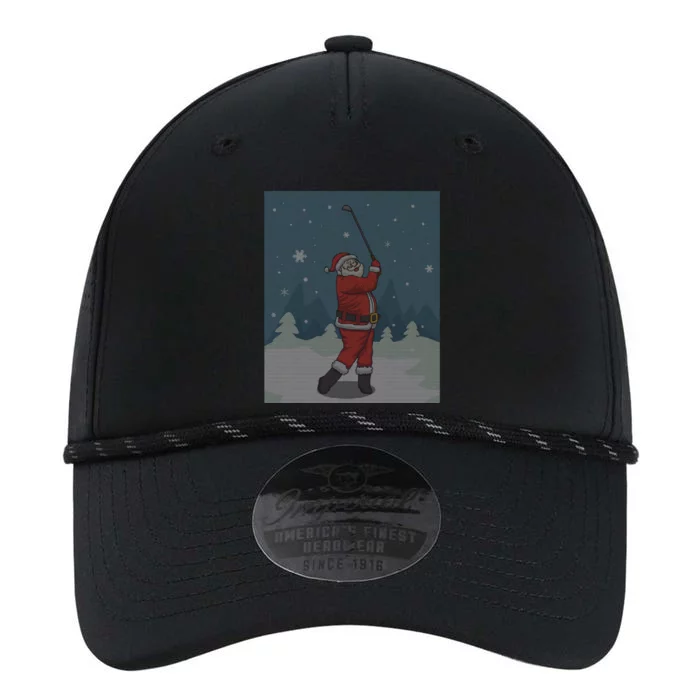 Golfing Santa Golfer Golf Funny Christmas Ugly Christmas Gift Performance The Dyno Cap