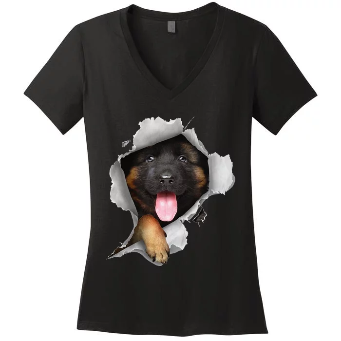 German Shepherd German Shepherd Dog Women's V-Neck T-Shirt