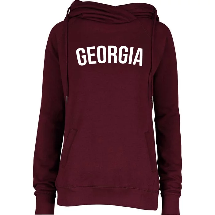 Georgia State Womens Funnel Neck Pullover Hood