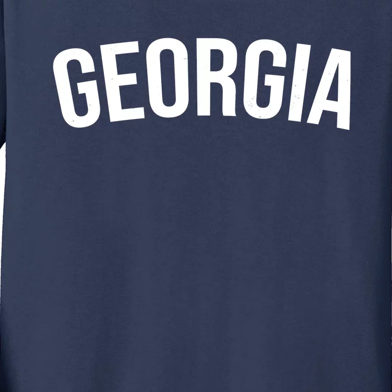 Georgia State Kids Long Sleeve Shirt