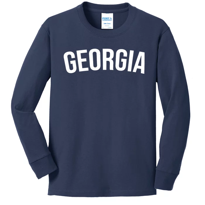 Georgia State Kids Long Sleeve Shirt