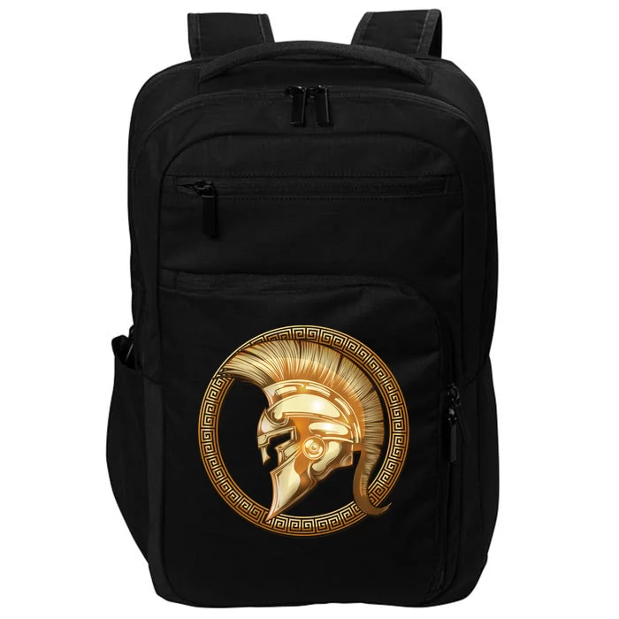 Golden Spartan Gladiator Warrior Helmet Impact Tech Backpack