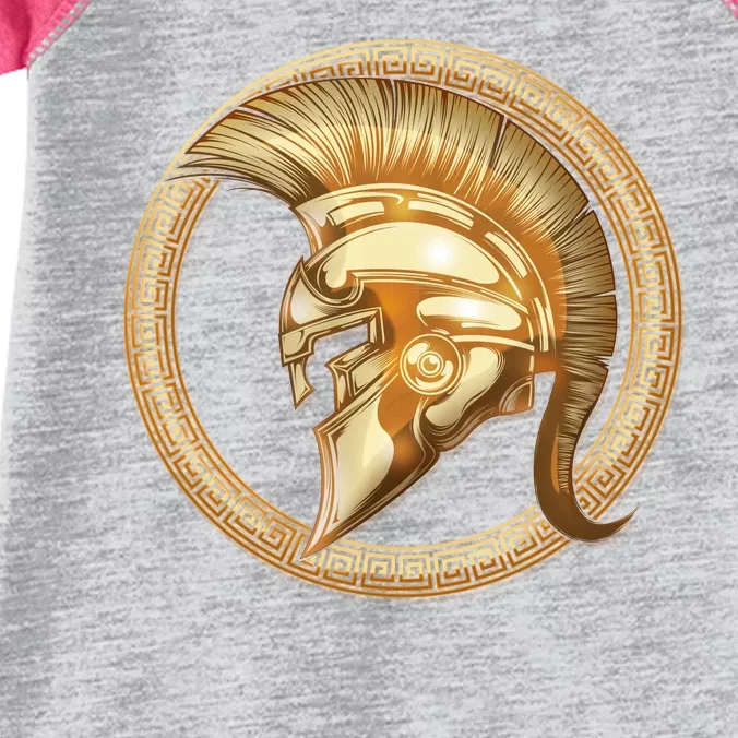 Golden Spartan Gladiator Warrior Helmet Infant Baby Jersey Bodysuit