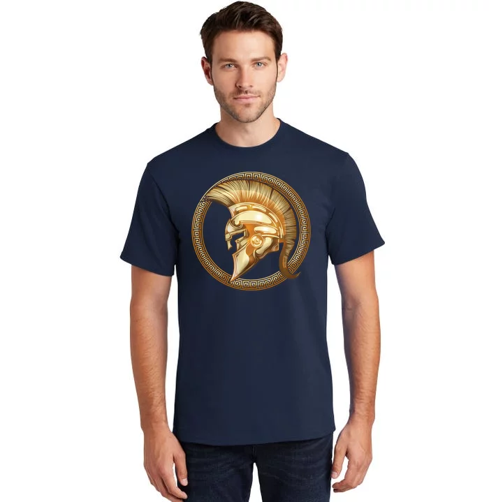 Golden Spartan Gladiator Warrior Helmet Tall T-Shirt