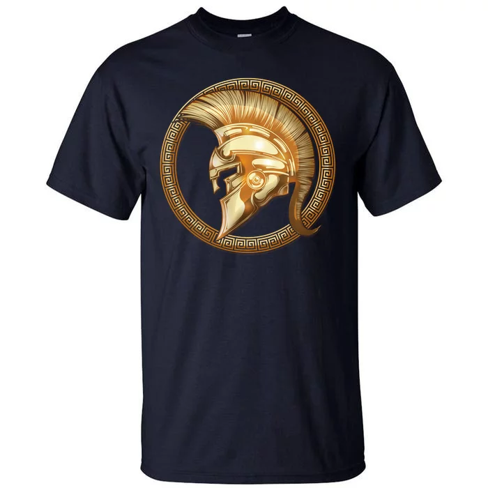 Golden Spartan Gladiator Warrior Helmet Tall T-Shirt