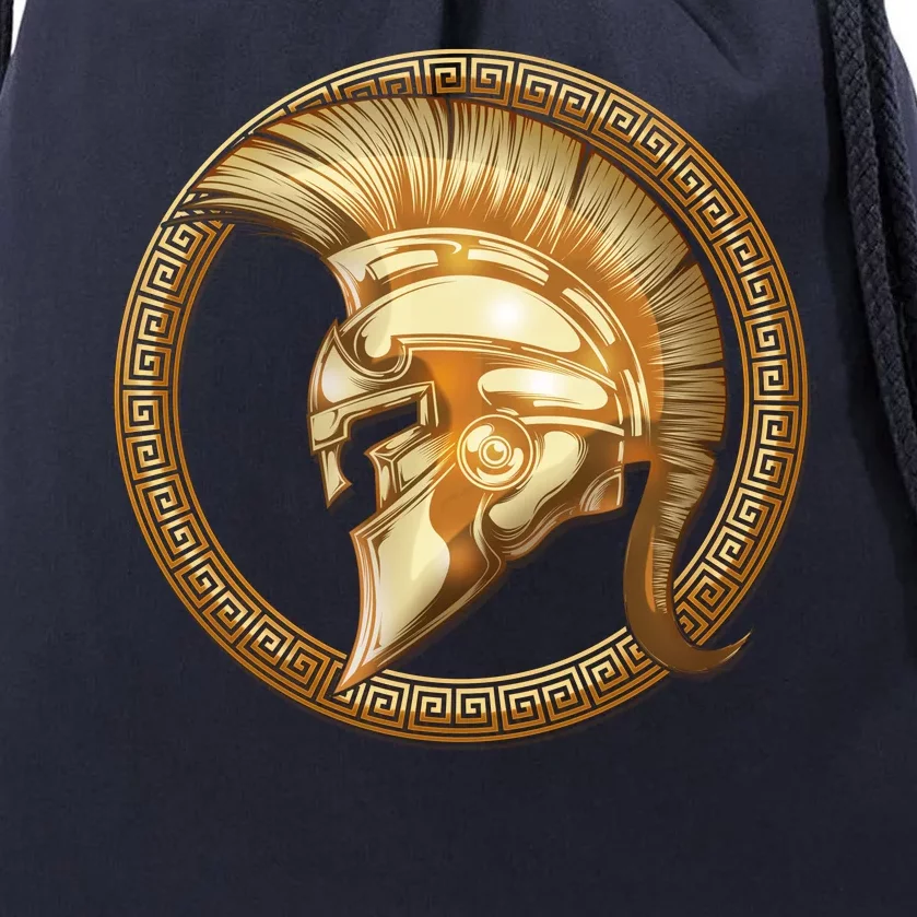 Golden Spartan Gladiator Warrior Helmet Drawstring Bag