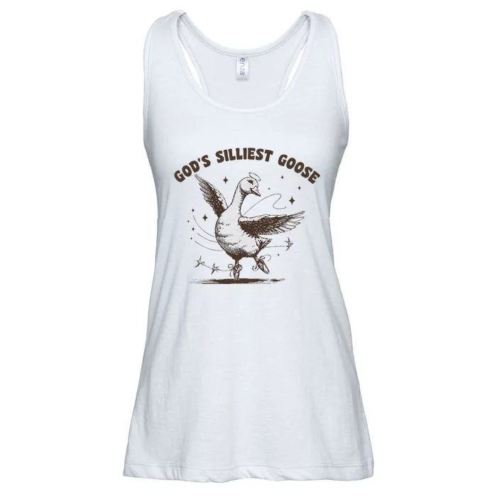 GodS Silliest Goose Funny Goose Sarcastic Vintage 90s Ladies Essential Flowy Tank