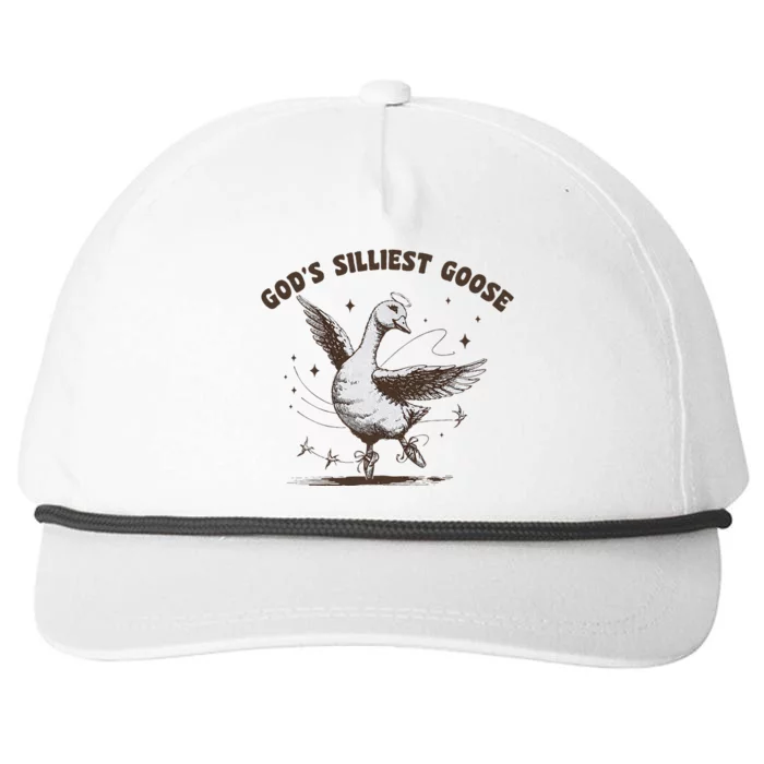 GodS Silliest Goose Funny Goose Sarcastic Vintage 90s Snapback Five-Panel Rope Hat