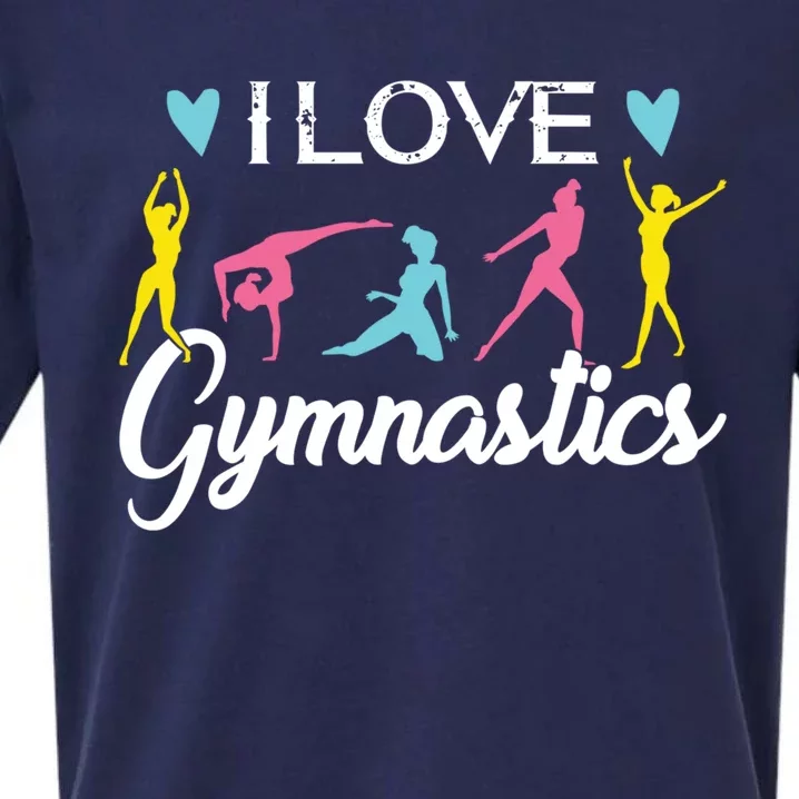 Gymnastics S Gym Sports Dance Gift I Love Gymnastic Gift Sueded Cloud Jersey T-Shirt