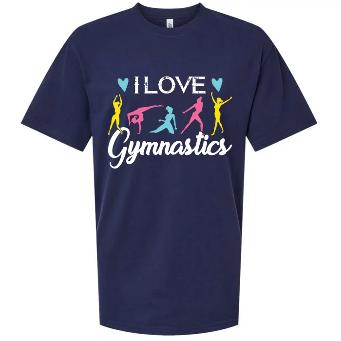 Gymnastics S Gym Sports Dance Gift I Love Gymnastic Gift Sueded Cloud Jersey T-Shirt