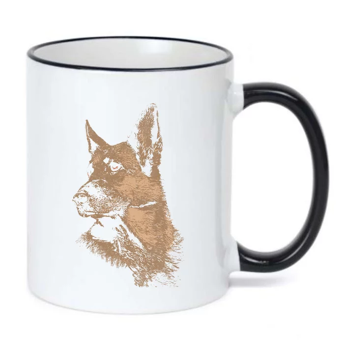 Ger Shepherd Gift Black Color Changing Mug