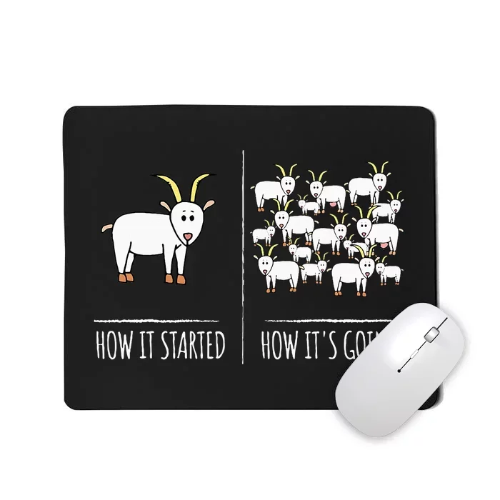 Goat S Goat Lovers Farm Apparel Meme Pun Funny Goat Mousepad