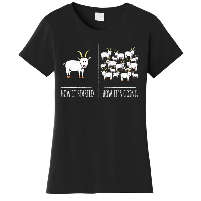 Goat S Goat Lovers Farm Apparel Meme Pun Funny Goat Women's T-Shirt