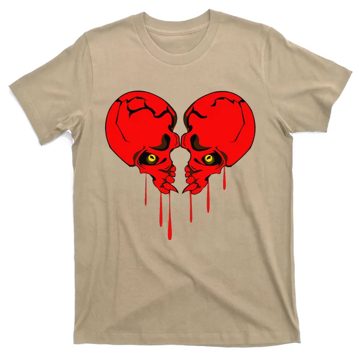 Gothic Skull Heart Valentine's Day Women T-Shirt