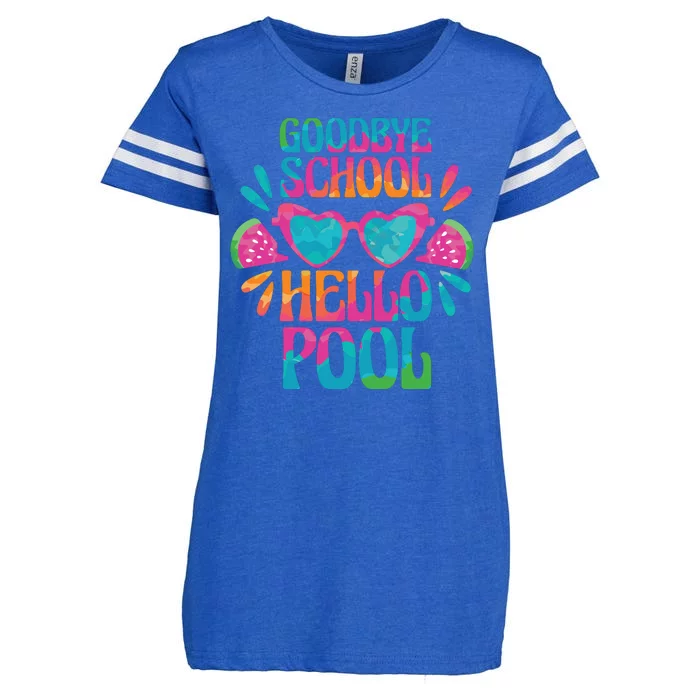 Goodbye School Hello Pool Summer Enza Ladies Jersey Football T-Shirt