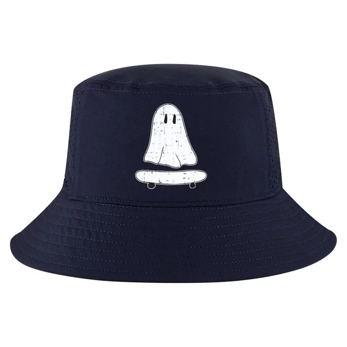 Ghost Skater Halloween Costume Spirit Ghoul SkateboardIng Cool Gift Cool Comfort Performance Bucket Hat