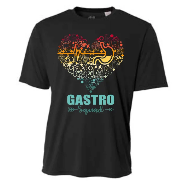 Gastro Squad Heart Funny Gastroenterology Team Cooling Performance Crew T-Shirt