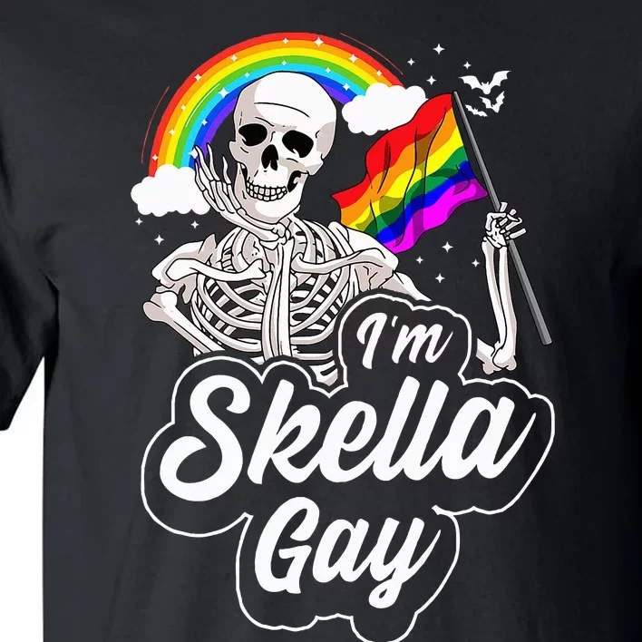 Gay Skeleton Halloween Costume Funny Skull LGBT Pride Tall T-Shirt