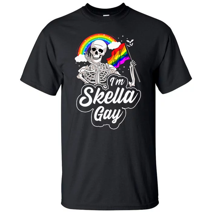 Gay Skeleton Halloween Costume Funny Skull LGBT Pride Tall T-Shirt