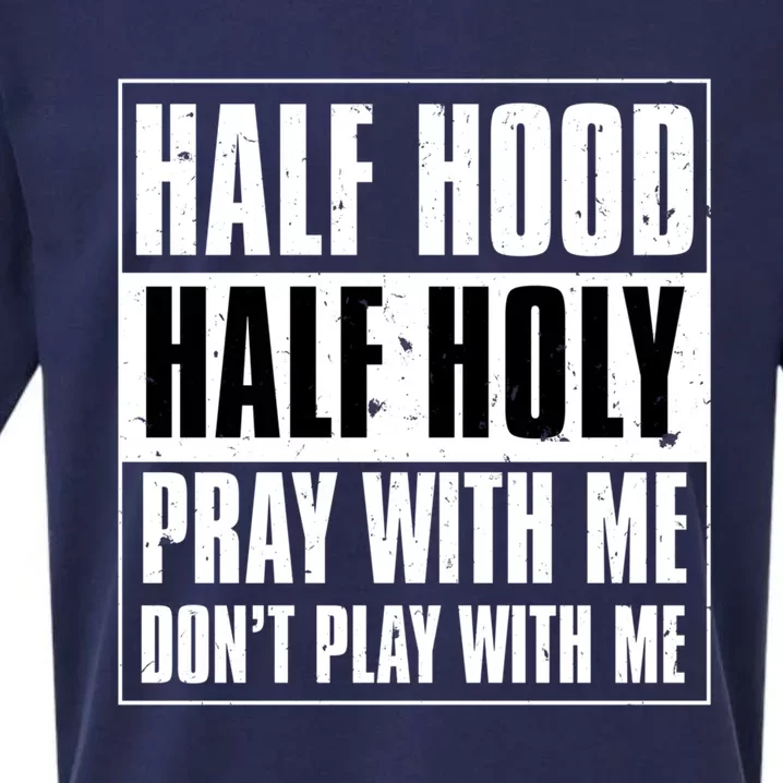 Grunge Style Half Hood Half Holy Advisory Inspired Design Cute Gift Sueded Cloud Jersey T-Shirt