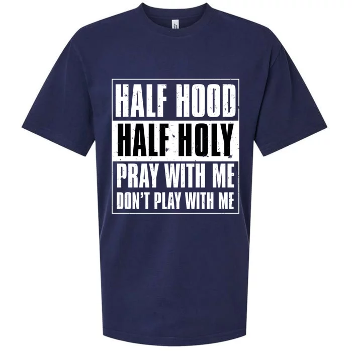 Grunge Style Half Hood Half Holy Advisory Inspired Design Cute Gift Sueded Cloud Jersey T-Shirt