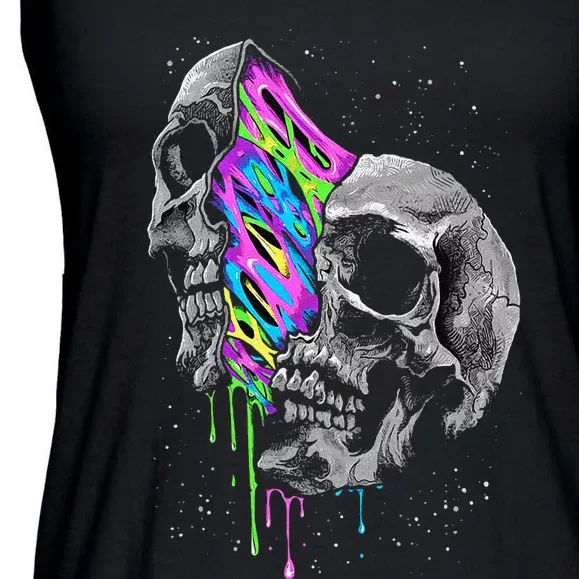 Galaxy Skull Halloween Ladies Essential Flowy Tank