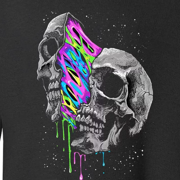 Galaxy Skull Halloween Toddler Sweatshirt